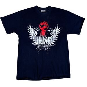 y2k style Uprising affliction style 2000s tshirt floral wings Medium emo skater